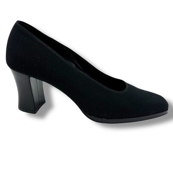 Pappagallo Mirsky pumps with fabric upper patent covered heels and platform 7.5 - Picture 1 of 14